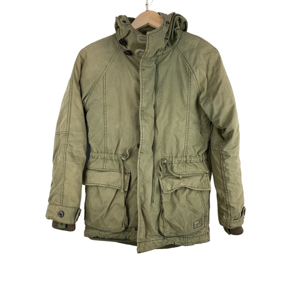 TNA Griffith Women's XS Green Convertible Military Bomber Jacket *
